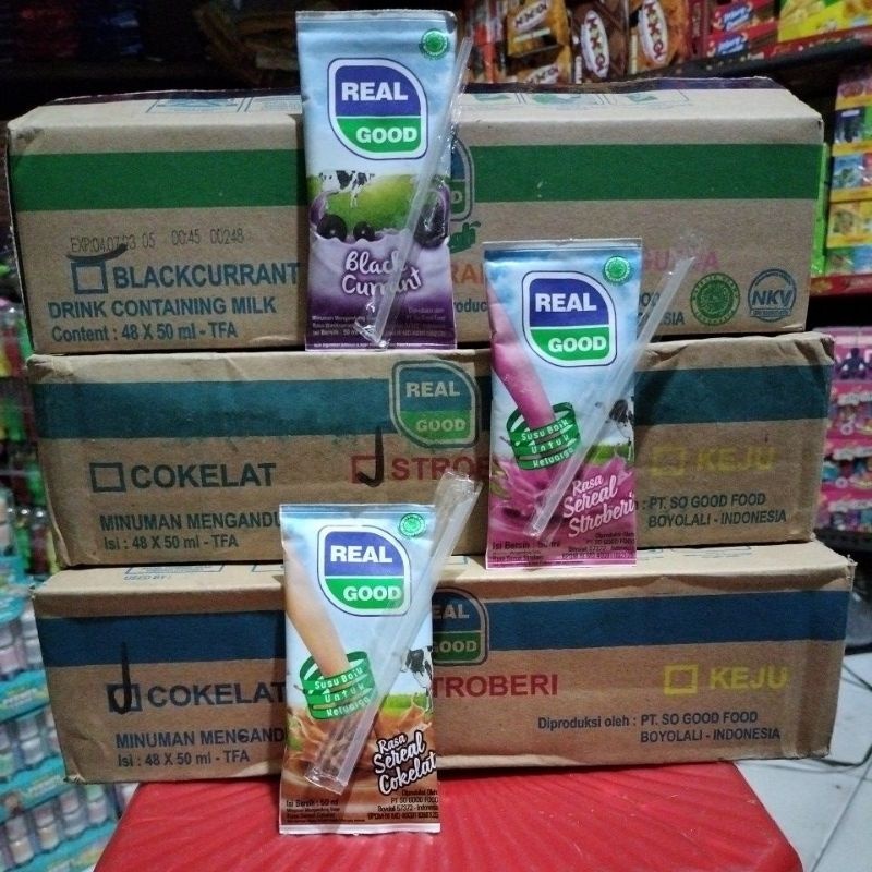 

REAL GOOD minuman mengandung susu (1 dus isi 60pcs)