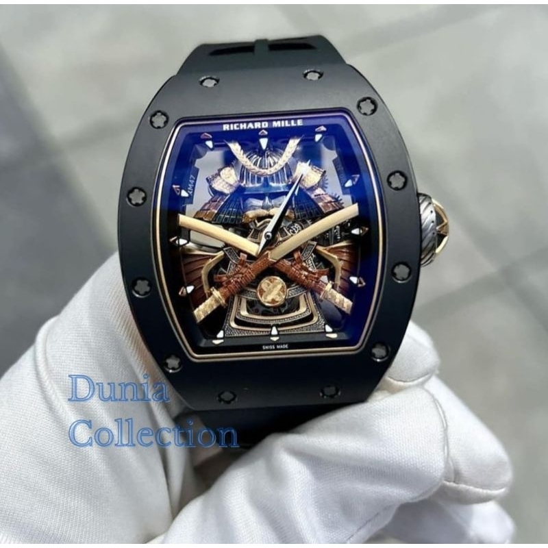 RM 47 Tourbillon Samurai Philosophy Jam Tangan RM Automatic Clean 1:1