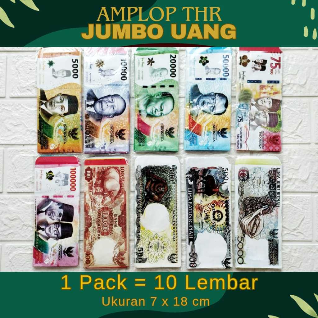 

(J)10 AMPLOP THR JUMBO MOTIF UANG