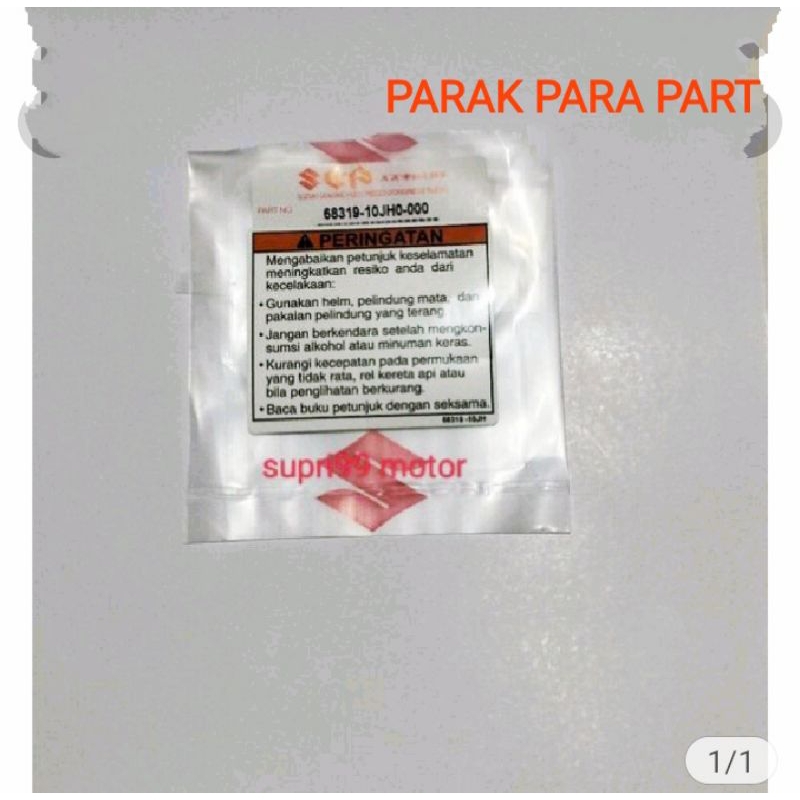 Stiker Label Warning Peringatan ALL Motor Suzuki