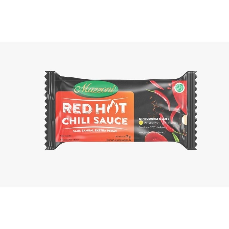 

Mazzoni saos red hot Chilli 9 gram