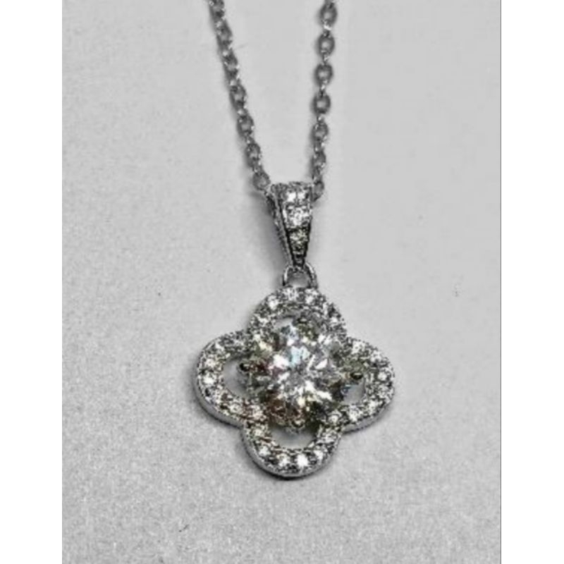 [Luxe Jewellery] 74-Kalung Moissanite Wanita 1 Carat Bersertifikat GRA | Moissanite Women Necklace 1