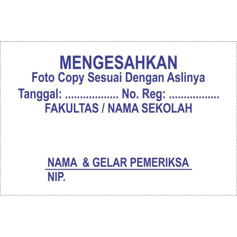 

stempel legalisir ukuran besar 5.5cm x 6.7cm sudah terisi tinta siap pakai