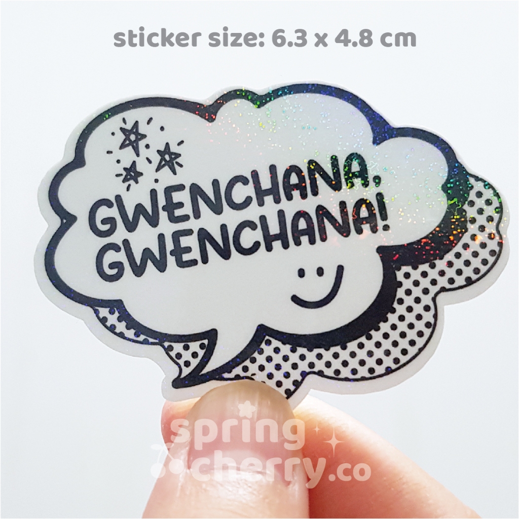 

Sticker GWENCHANA [SPRINGCHERRY] waterproof premium vinyl holographic hologram starry star otebook buku estetik aesthetic kdrama drakor korean korea funny fun stickers stiker lucu kata waikiki comedy lol laptop journal planner bujo positive motivational