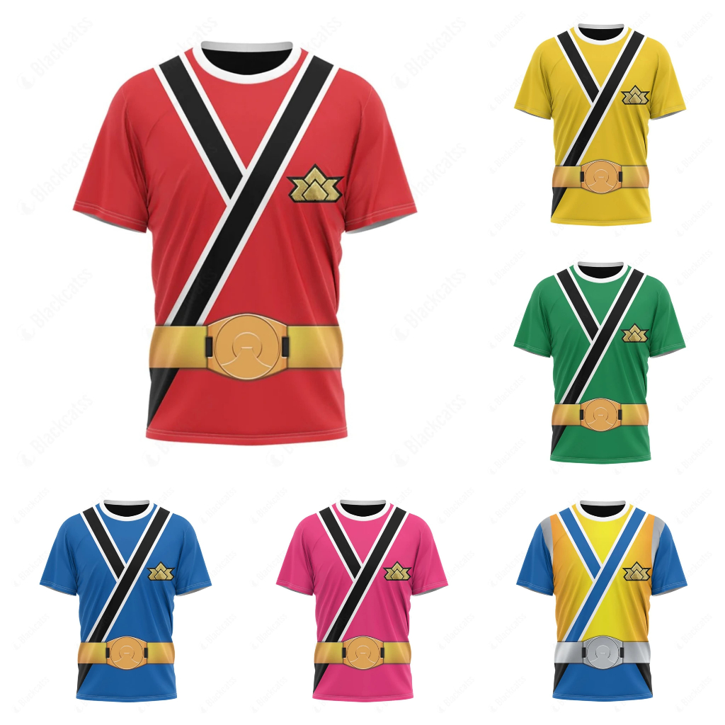 Kaos Power Rangers Samurai Kaos Anak Samurai Sentai Shinkenger Super Sentai Kaos Power Rangers Subli