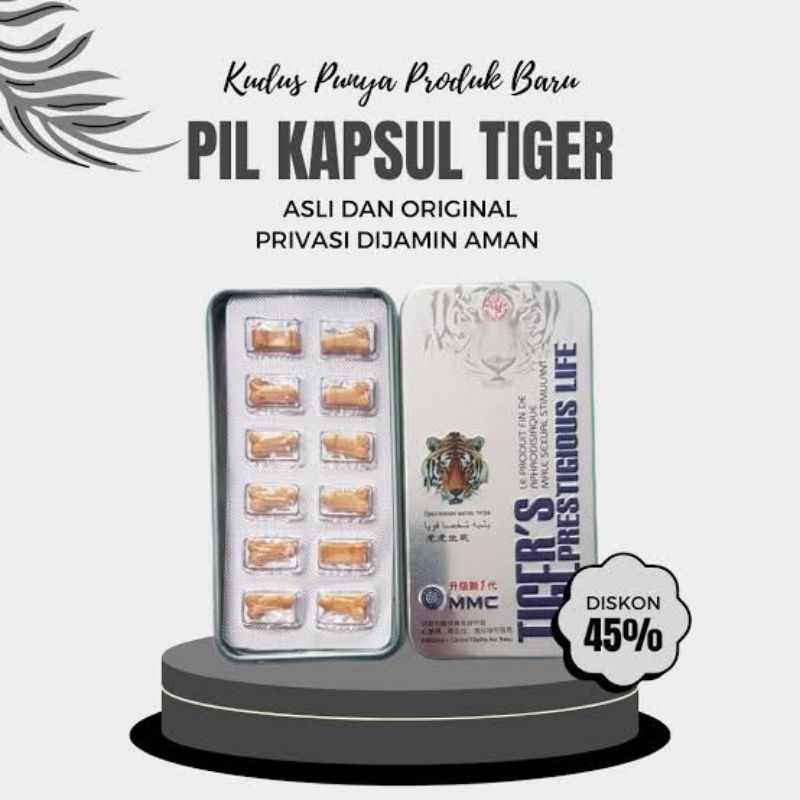 Obat Stamina Pria Perkasa vigra TIGER'S 12 Tablet Jamu Kuat Tahan Lama Asli Original