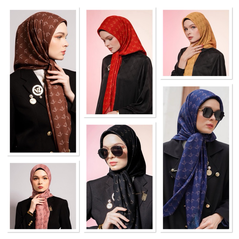 VZ Monogram Voal Scarf