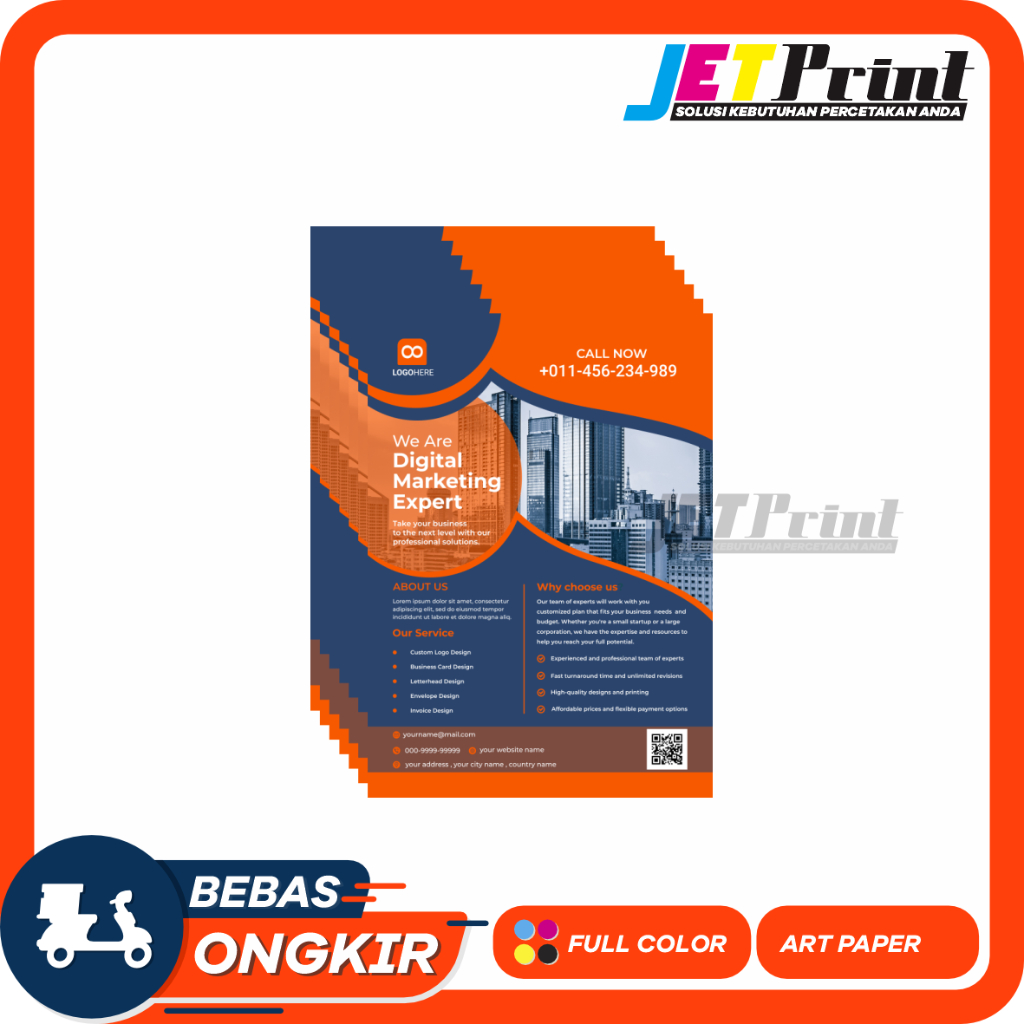 

Cetak Brosur A4 Art Paper 120gr / 1 rim (500lbr) Murah