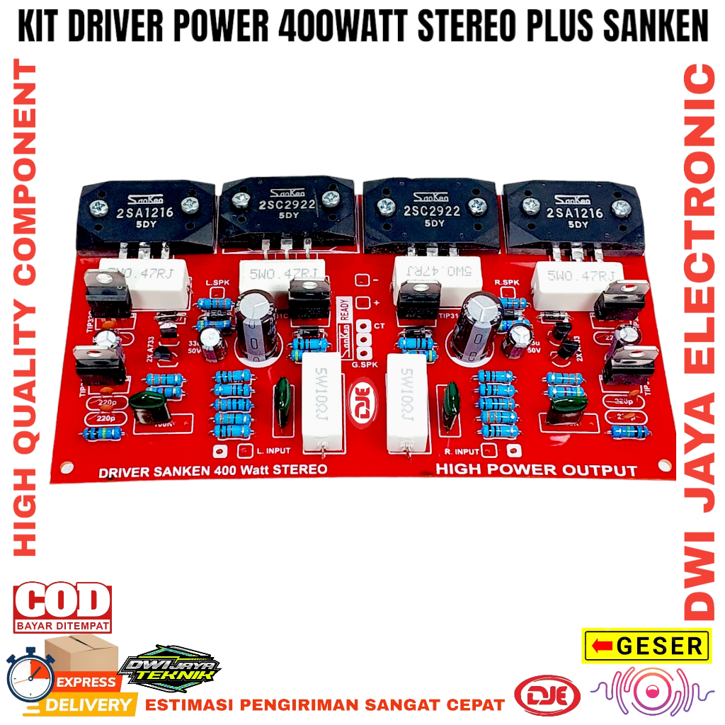 kit drever power 400watt stereo plus sanken