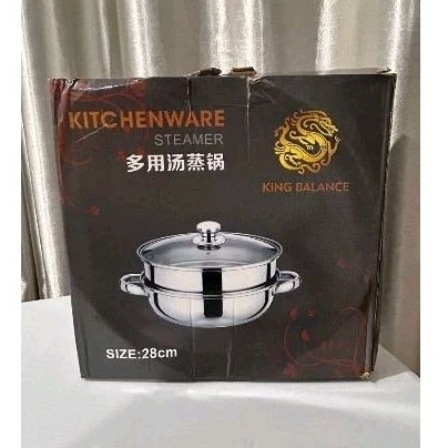 Panci kukus Stainless 28cm dan deep fryer signora