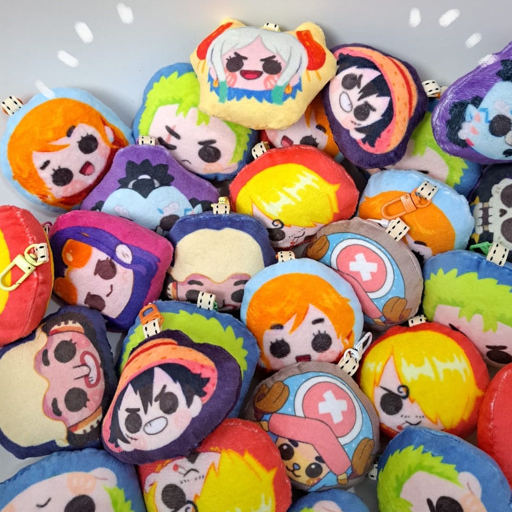 Plushie One Piece - Luffy / Zorro / Sanji / Nami / Ussop / Yamato / Robin / Copper / Jinbei / Brook