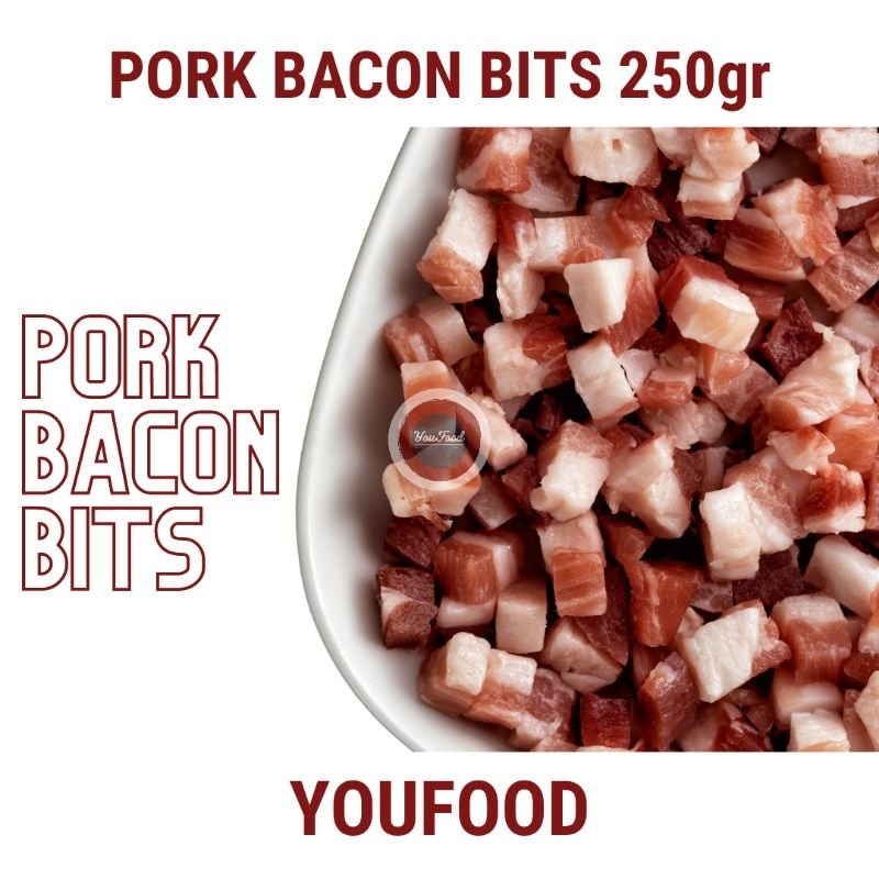 

Pork Bacon Bits Premium - Bacon Babi Potongan Dadu Kecil