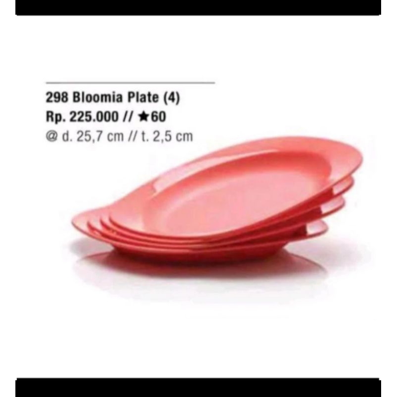 tupperware bloomia plate / blossom plate / piring tupperware set