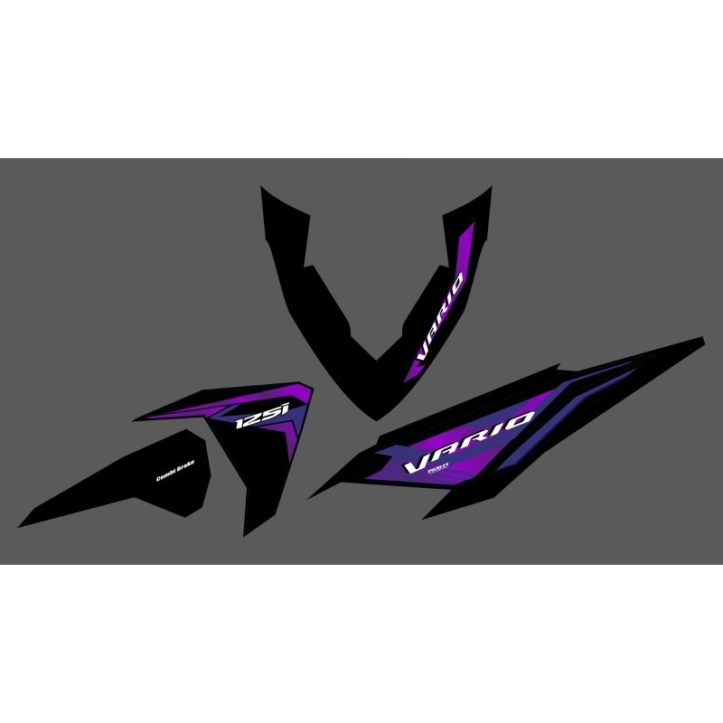 STRIPING TRANSPARAN VARIO LED OLD 125-150 DESAIN NEW CUSTOM ORI GEN 2