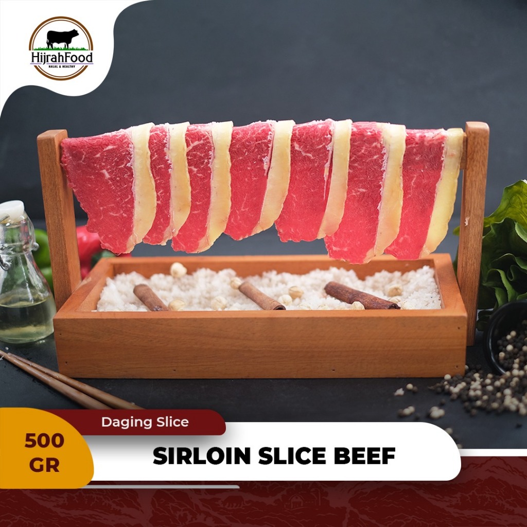 

Hijrahfood Slice Beef Sirloin AUS | Daging Sapi Sirloin Sukiyaki / Shabu