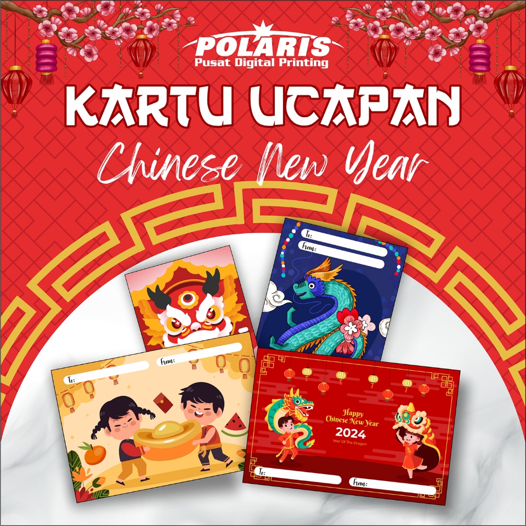 Kartu Ucapan Hampers Imlek / Kartu Ucapan Cute Imlek High Quality / Hiasan Imlek