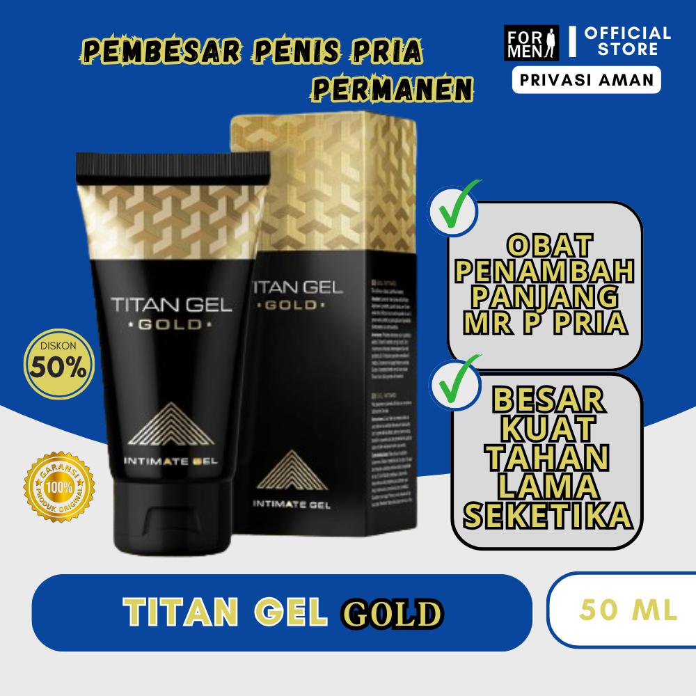 TITAN GOLD 50 ML OBAT KUAT TAHAN LAMA PEMANJANG MR P PRIA PERMANEN TAHAN LAMA