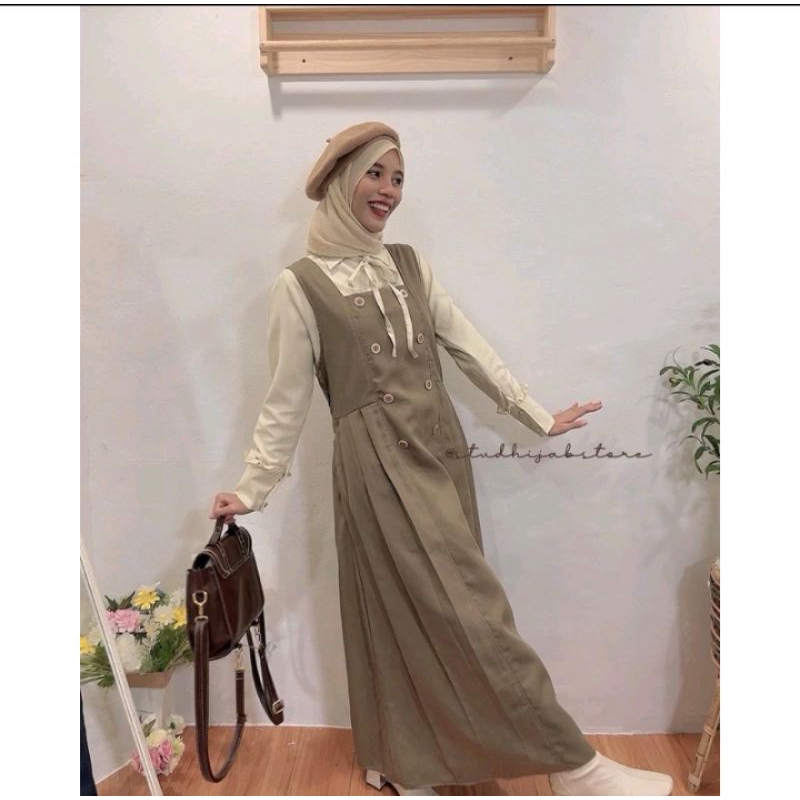 Megumi Overall Dress korean style