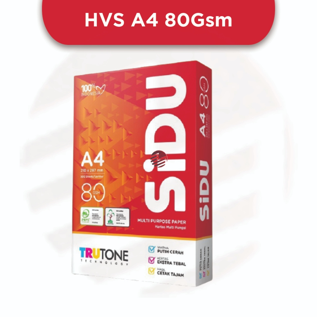 

Kertas HVS A4 80Gram SIDU Copy & Print Hight Quality