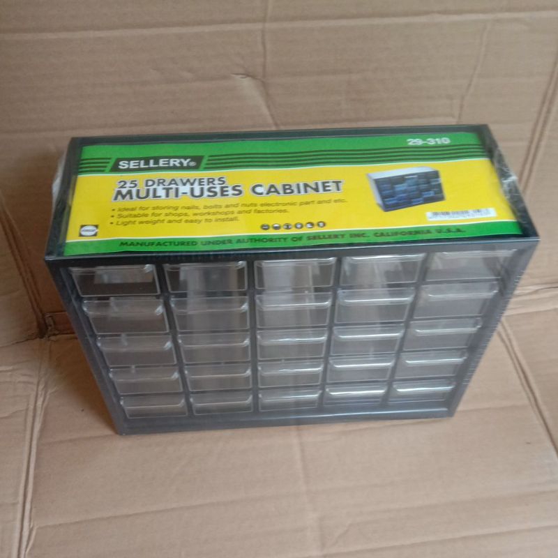 Sellery Rak Komponen 25 Laci | Rak Susun 25 Susun Rak Drawers 25 Drawers