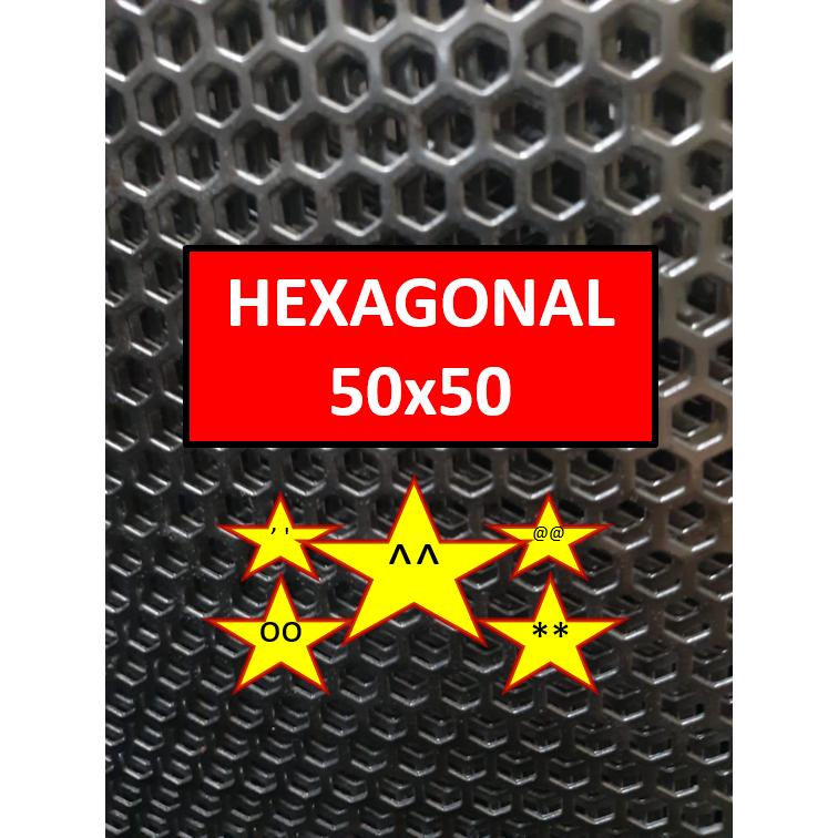 Plat Ram Speaker - 50x50 - Plat Hexagonal- Grill Speaker - Grill Speaker