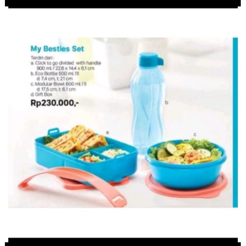 tupperware tempat bekal set / my besties set tupperware
