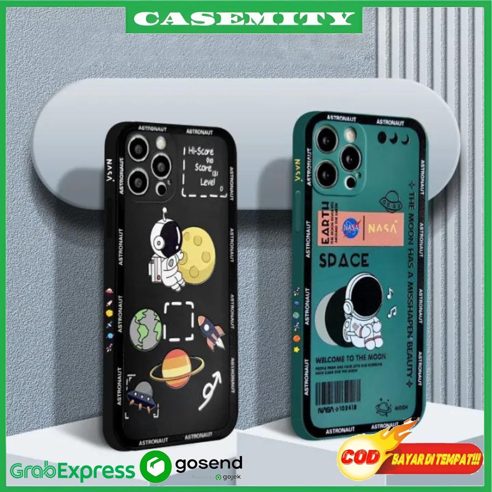 Soft Case Redmi 10C Poco C40 Case Cute Little Astronot Space Liquid Premium