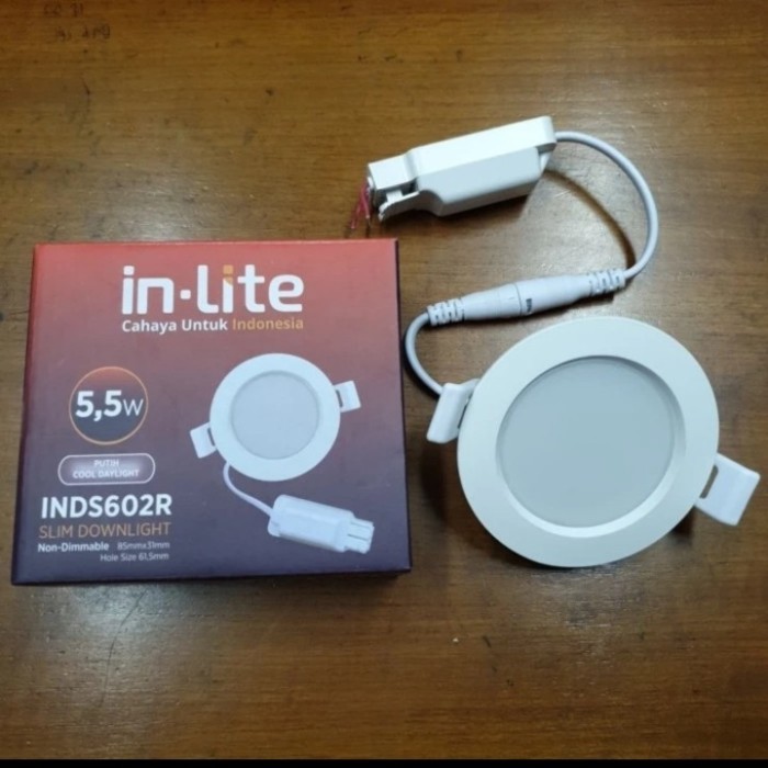 INLITE LAMPU LED PLAFON SLIM DOWNLIGHT 5,5W - INDS602R - PUTIH