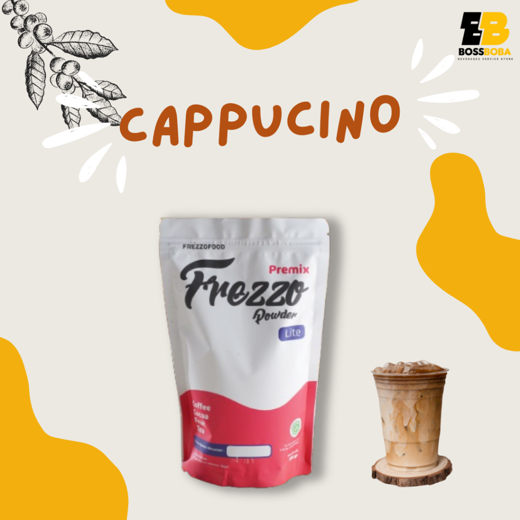 

Bubuk Minuman Rasa Cappucino Premix Frezzo Powder Lite 500Gr/Minuman Kekinian Murah/Bossboba