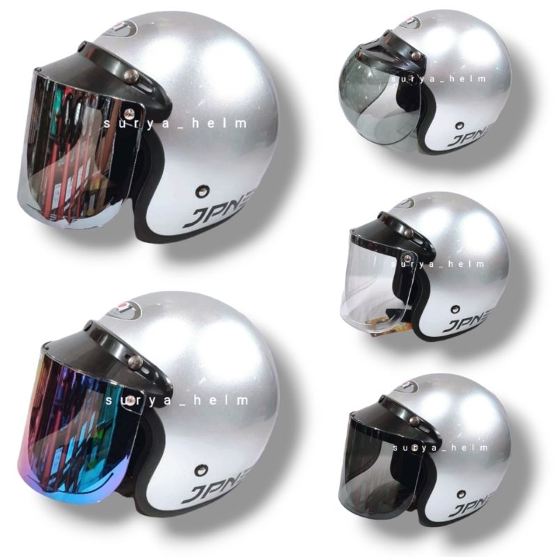 HELM CLASIC ORIGINAL JPN WARNA SILVER METALIC