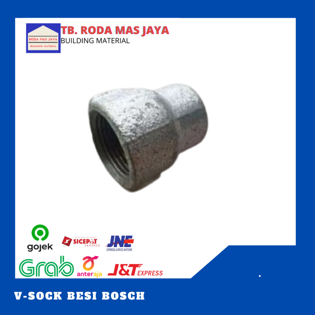 V-Sok Besi/Fitting Besi Galvanish /Reducer Sock Besi