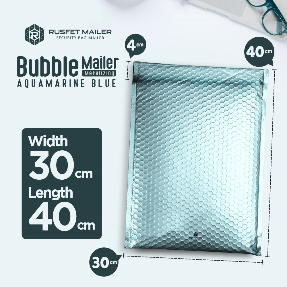 Amplop Bubble Mailer Bubble Packing Aquamarine Blue 30x40 Envelope