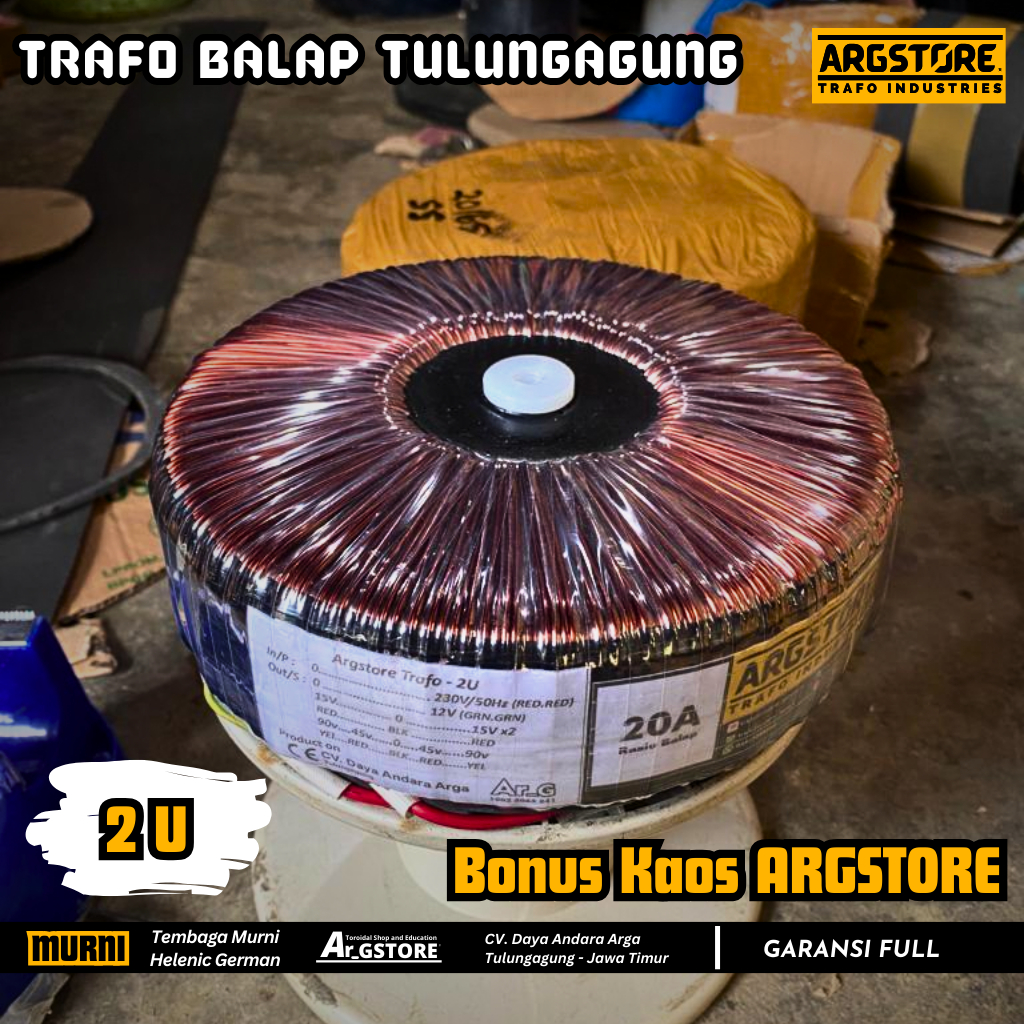 Trafo toroid donat 20A 90V CT Helenic German