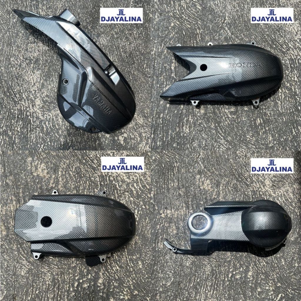 (LENGKAP) Cover Crank CVT BEAT MIO VARIO PCX FINO SCOOPY NOUVO - Carbon Tutup Mesin Rumah Keong