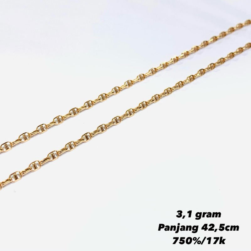 kalung rantai emas fashion 750%/17k