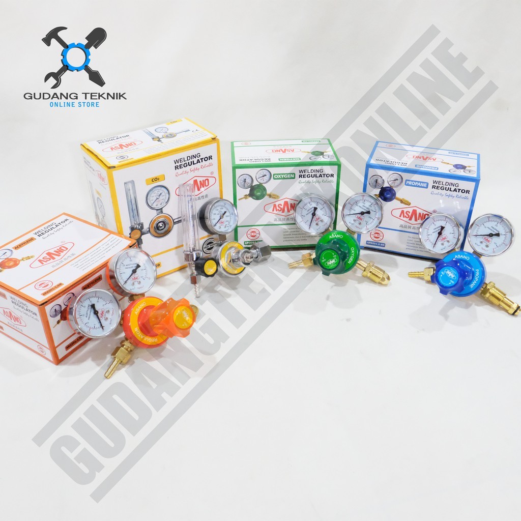 Regulator Las Oxygen Argon Karbit Co2 ASANO / Welding Regulator Tabung Las Acetylene Propane Karbit 
