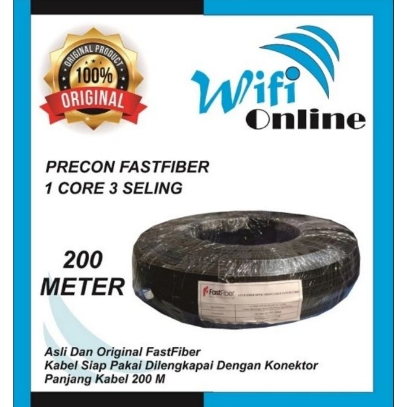 Kabel Fiber Optik FO 200m Precon Dropcore