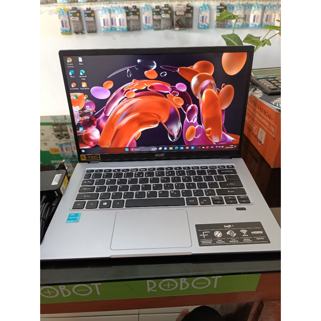 Laptop Acer Swift 1 SF 114-34-P008 Second Segel Like New Intel Pentium Silver N6000