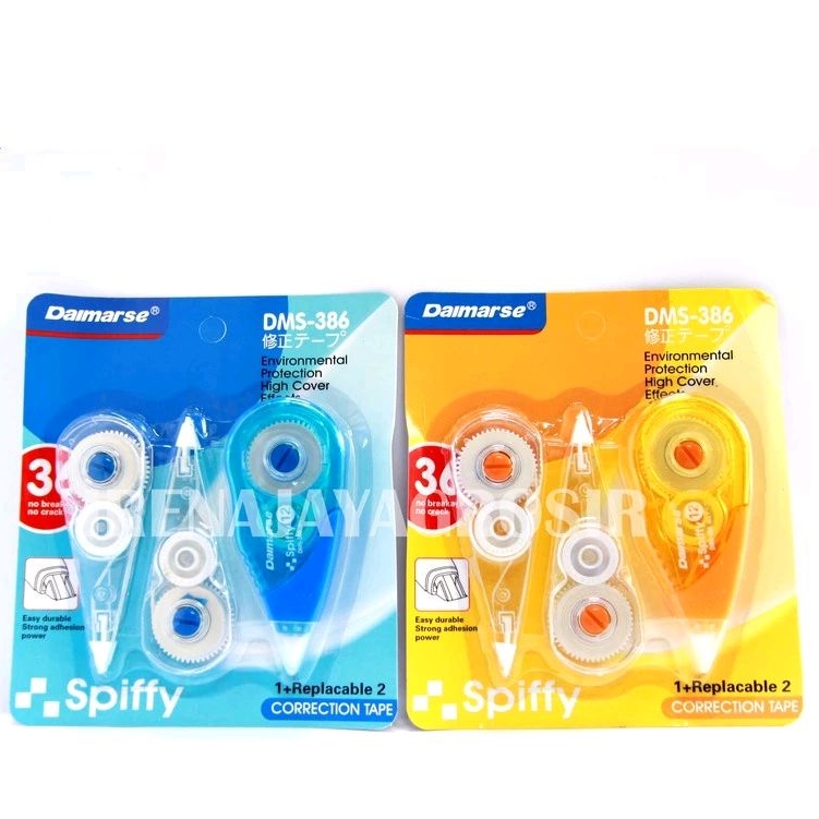 

Correction tape 3 in 1 + refill / tip x roll isi 3 refill panjang 36 meter / tipe x pita / Daimarse dms-386