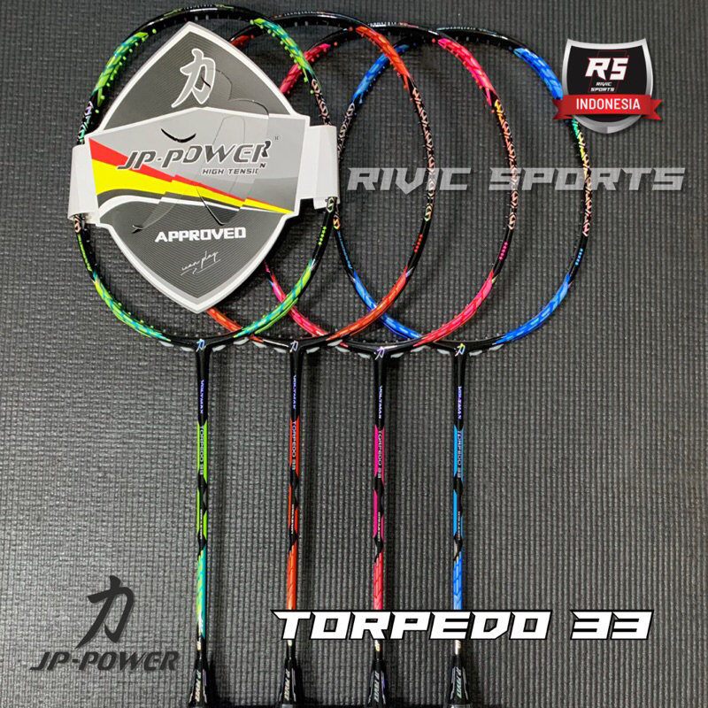 Raket JP POWER TORPEDO 33 35LBS JP-Power Raket Badminton Original 100%