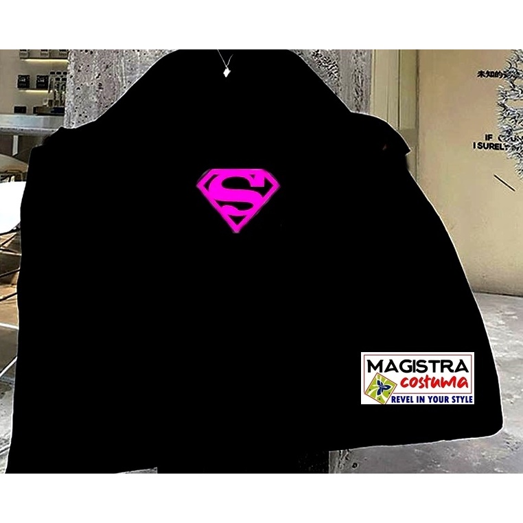 Jubah Panjang  Hoodie Kostum SUPERGIRL  Premium Hitam Hoodie Pria Wanita Dewasa  Avenger Spiderman B