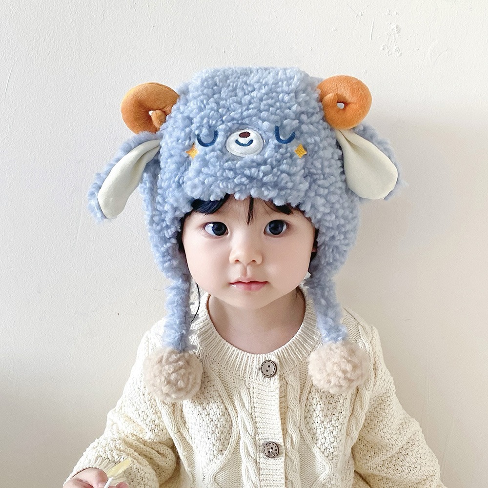 Topi bulu animal face / Topi anak bulu / Topi bulu kekinian (cp53-28050)