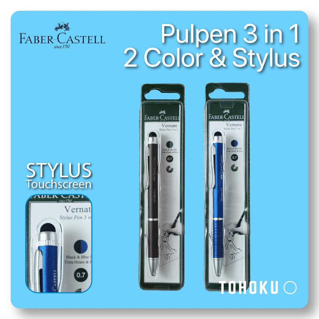 

Pulpen / Bolpen Stylus Faber Castell Vernate 2 in 1 0.7mm