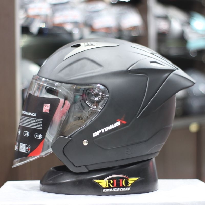 helm rsix optimus polos helm hallface pria wanita terkini