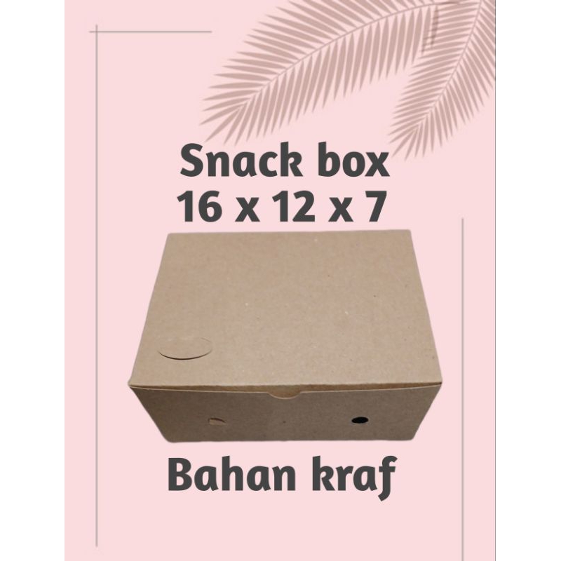 

SNACK BOX 16 x 12 x 7/SNACK BOX KRUF,untuk packing kue,dll