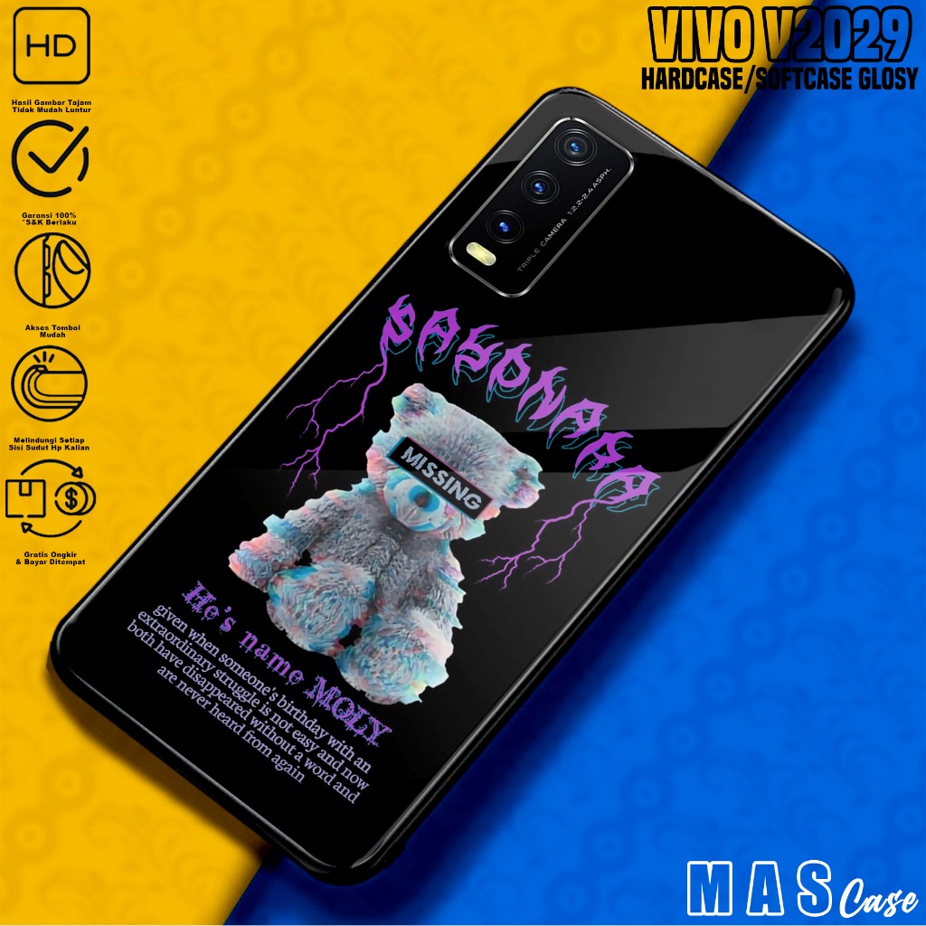 Case VIVO V2029 - Casing Hp VIVO V2029 ( BNKA ) Silikon Hp VIVO V2029 - Softcase Glass Kaca - Kondom