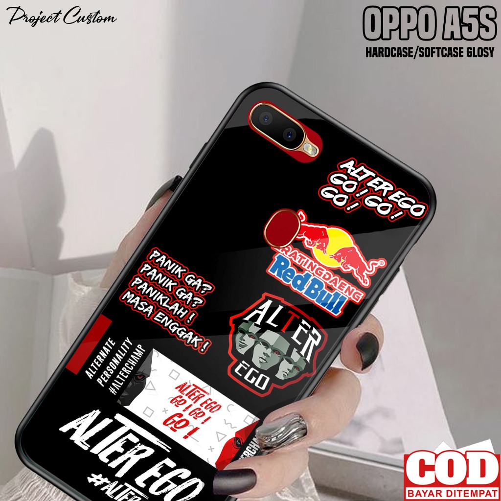 Case Oppo A5S - Casing Hp Oppo A5S Motif ( ESPRT ) - Softcase Glass Kaca - Kondom Hp - Cassing - Pel