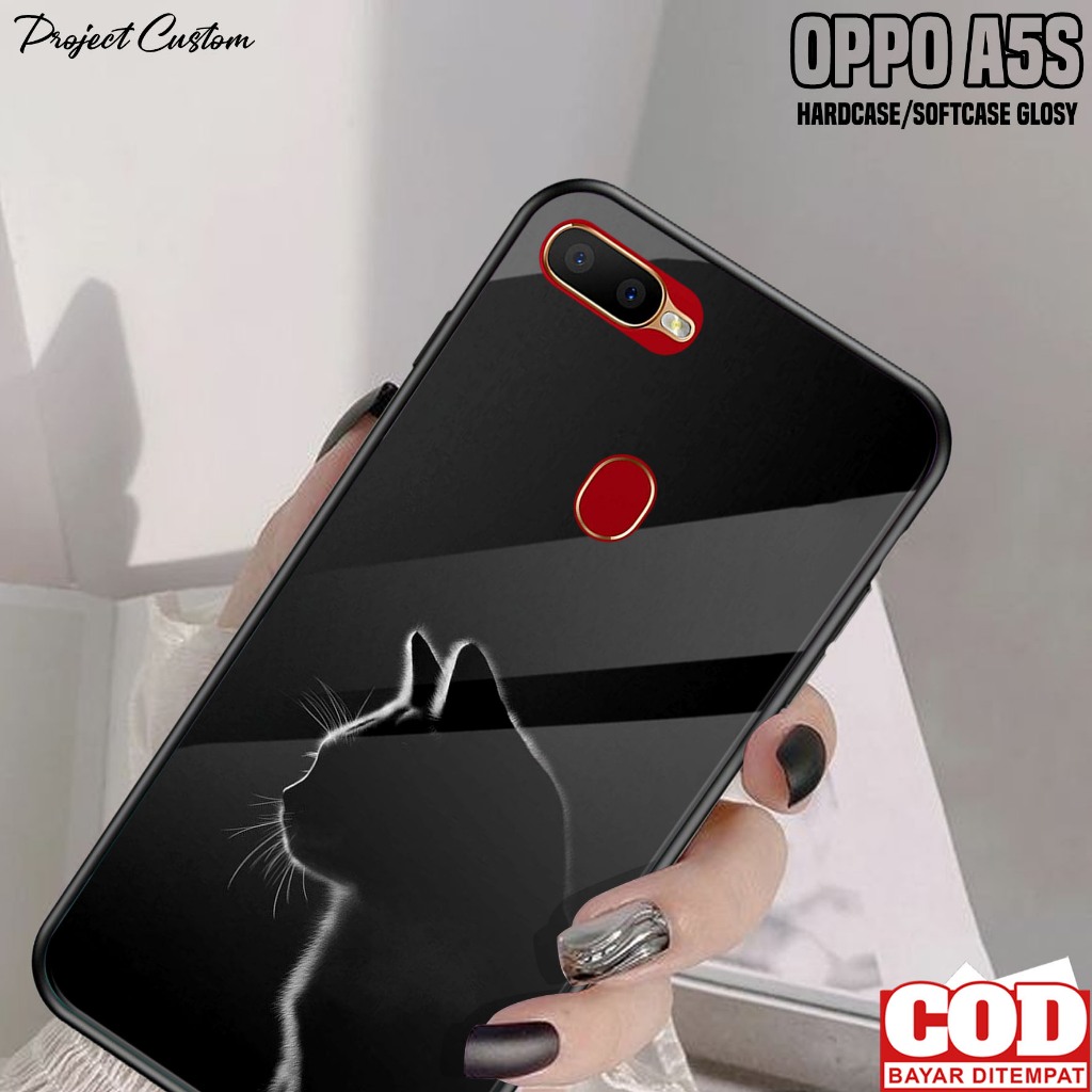 Case Oppo A5S - Casing Hp Oppo A5S Motif ( KITTEN ) - Softcase Glass Kaca - Kondom Hp - Cassing - Pe