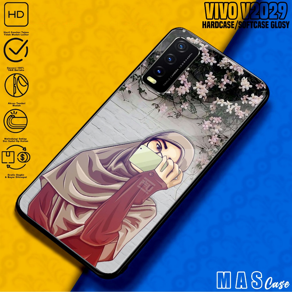 Case VIVO V2029 - Casing Hp VIVO V2029 ( HJB ) Silikon Hp VIVO V2029 - Softcase Glass Kaca - Kondom 