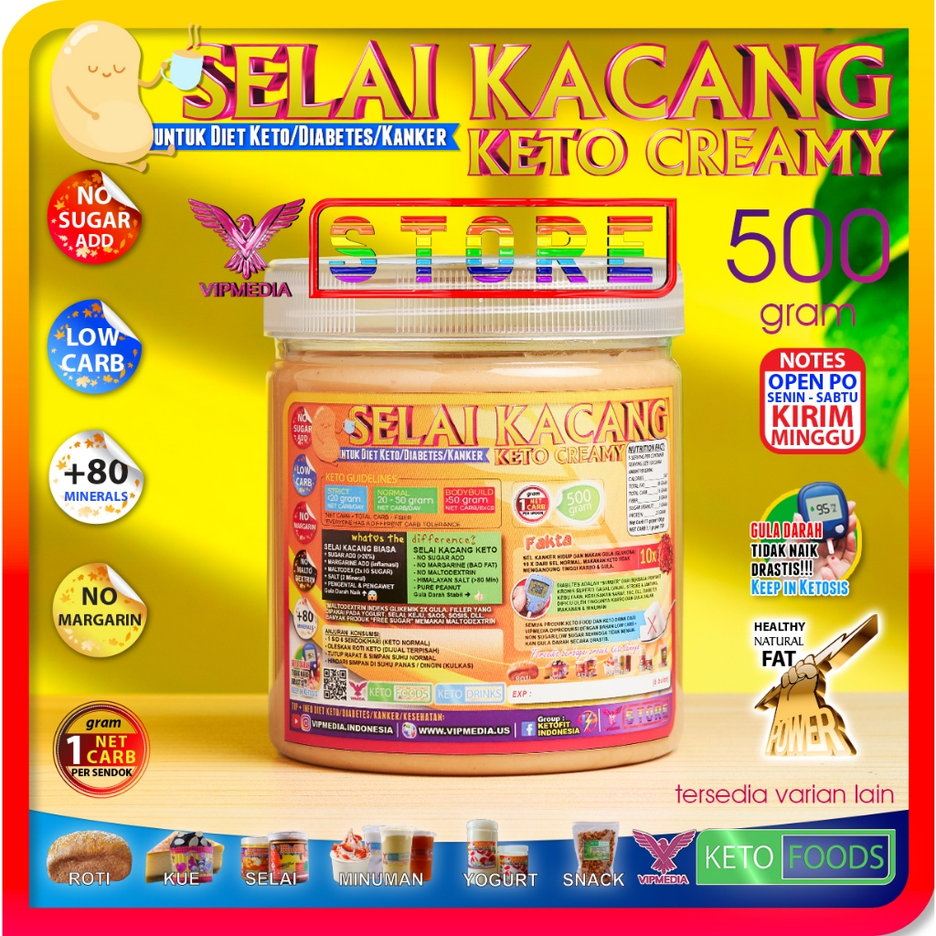 

SELAI KACANG KETO SMOOTH 500 gram